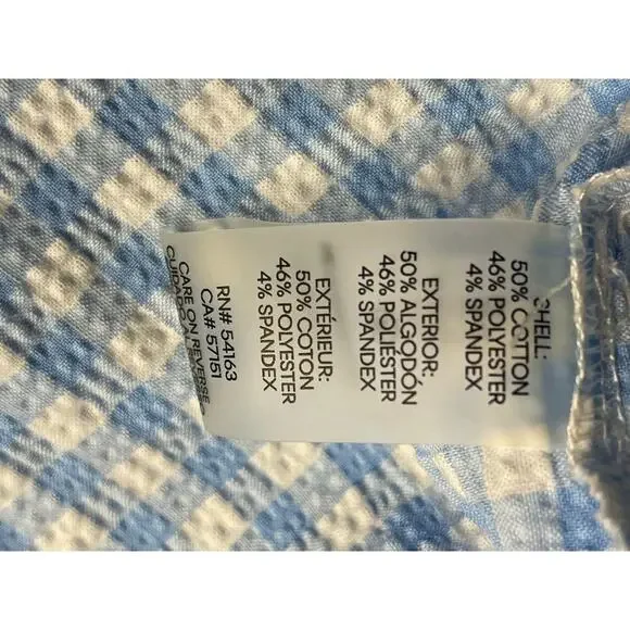 Calvin Klein Women’s Blue Gingham Sleeveless Front Knot Midi Dress size 10 NWT - Picture 7 of 10